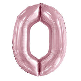 Pink Giant Foil Number Balloon - 0 - The Party Room